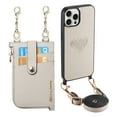 thumbnail image 1 of For iPhone 15 Pro Wallet Case with Love Pattern - Crossbody Design with Adjustable Shoulder Strap, Secure Zipper Purse, Easy-Access Zipper Card Slot Phone Cover for iPhone 15 Pro, Gray, 1 of 11