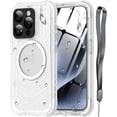 thumbnail image 1 of for iPhone 15 Pro Waterproof Case Clear, [Built-in Lens & Screen Protector] [IP68 Underwater] [15FT Military Shockproof], Frosted Back Full Body Protection 15 Pro Phone Case 6.1", Unique Clear, 1 of 12