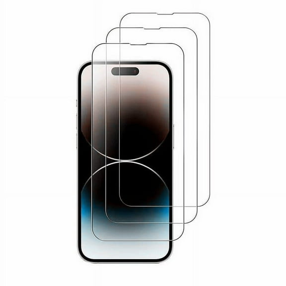 ShuiMiao iPhone 15 Screen Protectors 3-Pack, 3 Tempered Glass Screen Protectors, 2.5D Curved Edges, Full Coverage Military-Grade Protection, Scratch Resistant