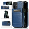 thumbnail image 1 of iPhone 15 Wallet Case with Card Holder, Mantto Luxury Flip PU Leather Kickstand Card Pocket Slots Magnetic Folio Back Shockproof Phone Back Cover For Apple iPhone 15 6.1 inch - Dark Blue, 1 of 7