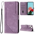thumbnail image 1 of for iPhone 15 Wallet Case, Classic PU Leather Shockproof Folio Flip Stand Magnetic Closure Money Pocket Simple Business Purse Card Slots Case Cover for iPhone 15, Purple, 1 of 12