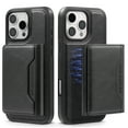 thumbnail image 1 of for iPhone 15 Wallet Case, Magnetic Phone Cover Compatible with Mag-Safe, 2-in-1 Detachable PU Leather Credit Card Holder Slots Purse with Kickstand Shockproof Protective Case, Black, 1 of 10
