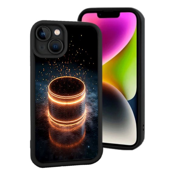 iPhone 15 Yellowing Resistant Lightweight Case - Futuristic Glow Design with Ethereal Pattern Modern High - Tech Aesthetic