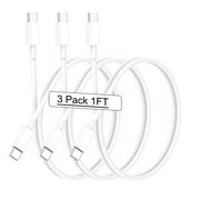 iPhone 15 charger, Portable 1ft 3-Pack USB C to USB C Fast Charging Cable,60W Charger Cord for iPhone 15/iPad/Macbook/Samsung