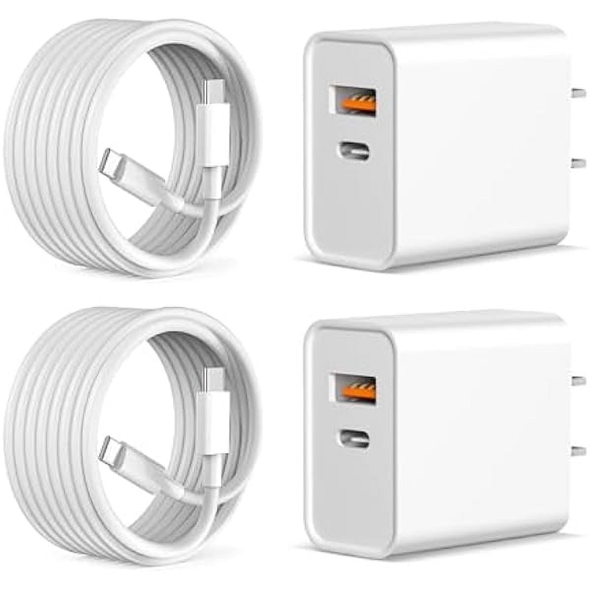 YJJSKEJI iPhone 16 15 Charger 20W PD+QC3.0 USB C Dual Port Wall Charger Block with 6FT USB C to C Cable Compatible with iPhone 16/16Pro/16Pro Max/16 Plus/15, iPad Pro, iPad Air 5/4, iPad 10/Mini 6