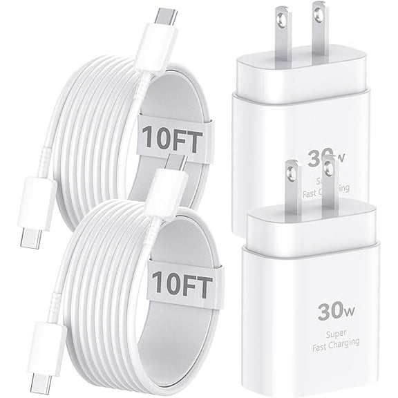 iPhone 16 15 Charger Fast Charging 30W USB C Charger Block Type C Charger with 10FT Long Cable Cord Compatible with iPhone 16 Pro Max/16 Plus/16 Pro/16/iPhone 15/15 Pro Max/15 Plus,iPad/Android Phone