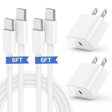 iPhone 16 15 Charger Fast Charging and 6ft USB C to C Cable Cord Long, Type C Block for Apple iPhone 16 Pro Max/16/15 Plus/15 Pro Max/15, iPad Pro 12.9/11inch/Air/Mini/6,Wall Plug Cube Brick Box case