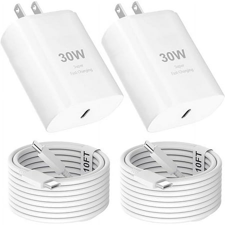 iPhone 16 15 Pro Max Charger 30W USB C iPhone 16 15 Charger Block Fast Charging with 10FT Long Type C Cord Cable for iPhone 16 15 Pro/Pro Max/Plus, iPad Pro/Mini/Air, Samsung Galaxy S24/S23/S22 Ultra