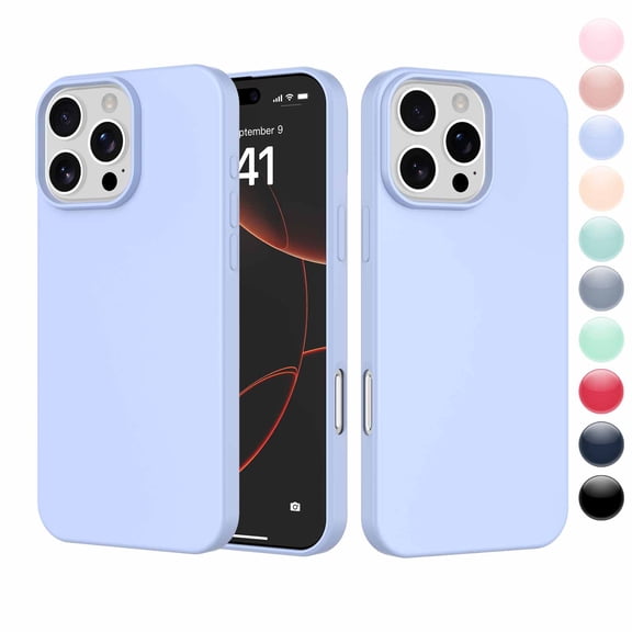 iPhone 16 5G Case,Apple 16 Basic Case [Frosted] Shockproof Case Liquid Silicone Gel Rubber Soft TPU Anti-slip Bumper Thin Matte Slim Phone Case Covers For Apple iPhone 16 6.1" 2024,Purple