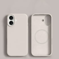 for iPhone 16 Back Cover, Compatible with MagSafe, Luxury Silicone Shockproof Protective Lightweight Flexible Non-Slip Anti-Fingerprint Strong Magnetic Skin Friendly Phone Case, White