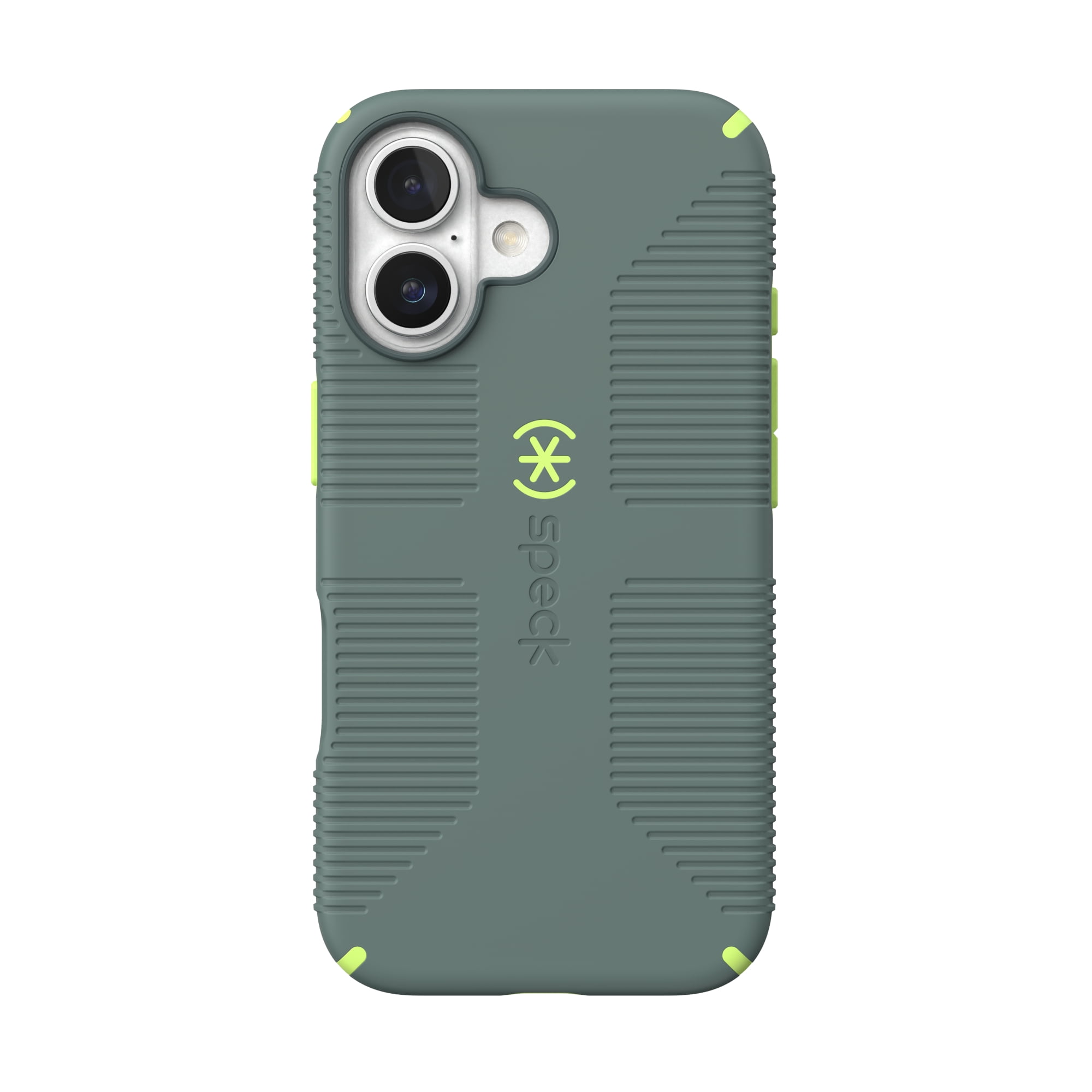 iPhone 16 CandyShell Grip with MagSafe in Neo Drab and Glow Green