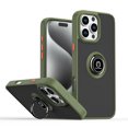 thumbnail image 1 of for iPhone 16 Case with 360° Ring Holder, Shockproof Slim iPhone 16 Phone Case with Kickstand [Magnet Support Car Mount] Women Men Non-Slip Protective Cover Case,Armygreen, 1 of 7