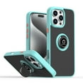thumbnail image 1 of for iPhone 16 Case with 360° Ring Holder, Shockproof Slim iPhone 16 Phone Case with Kickstand [Magnet Support Car Mount] Women Men Non-Slip Protective Cover Case,Skyblue, 1 of 7