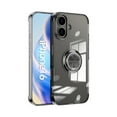 thumbnail image 1 of for iPhone 16 Case, [360° Ring Stand] Crystal Clear [Electroplated Edge] Silicone Soft TPU [Shockproof Protection] Thin Cover Compatible with iPhone 16, Black, 1 of 6