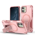 thumbnail image 1 of for iPhone 16 Case, Built-in Kickstand, Compatible with Magsafe, Luxury Military-Grade Armor Shockproof Drop Protective Rugged Cover Hybrid Cell Phone Case for iPhone 16 - Pink, 1 of 7