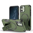 thumbnail image 1 of for iPhone 16 Case, Built-in Kickstand, Compatible with Magsafe, Luxury Military-Grade Armor Shockproof Drop Protective Rugged Cover Hybrid Cell Phone Case for iPhone 16 - Armygreen, 1 of 7