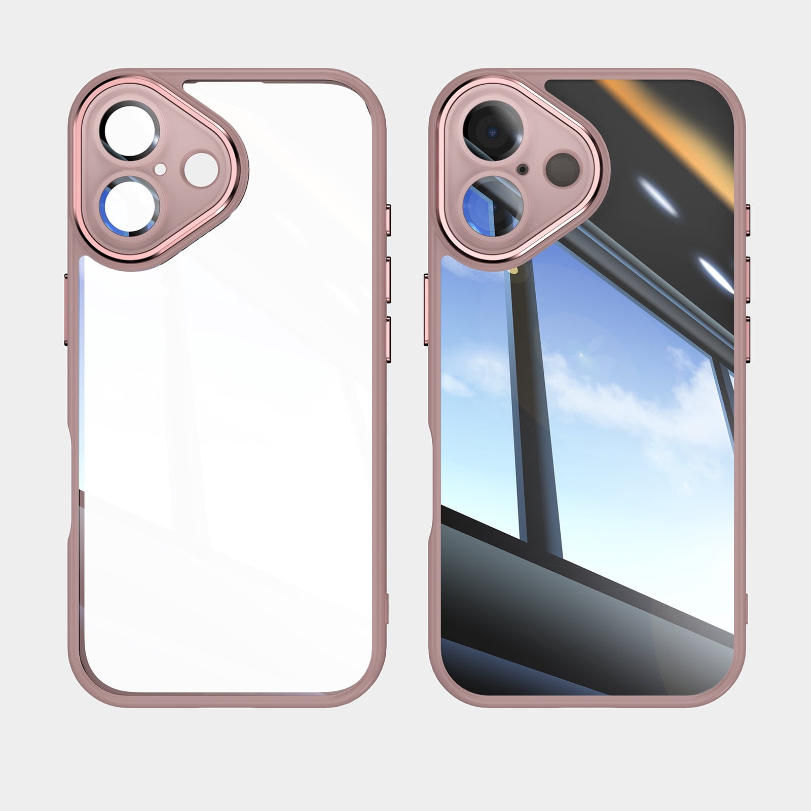 for iPhone 16 Case Clear Slim, [Built in Lens Protector] [Non Yellowing ...