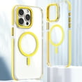thumbnail image 1 of for iPhone 16 Case, Compatible with MagSafe, Military-Grade Protection, Yellowing Resistant, Scratch-Resistant Back, Magnetic Hybrid Hard PC+Soft TPU Phone Case for iPhone 16,Yellow, 1 of 8
