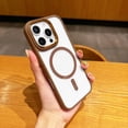 thumbnail image 1 of for iPhone 16 Case, Compatible with Magsafe, Luxury Anti-Scratch Phone Case Magnetic Clear, Thin Slim Hard Shell Plastic & Shockproof Silicone Bumper for iPhone 16, Bronze, 1 of 8