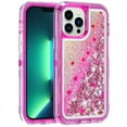 thumbnail image 1 of For iPhone 16 Case Glitter Floating Liquid Shiny Quicksand Case for Women Girls Heavy Duty Shockproof Protective Case Hard PC Bumper Soft TPU Cover，Rose Red, 1 of 7