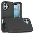 thumbnail image 1 of for iPhone 16 Case,Heavy Duty Drop Protection Edge Raised Rugged Shockproof/Drop Proof/Dust Proof Military Protective Tough Durable Cell Phone Cover for Men Women for iPhone 16,Black, 1 of 5