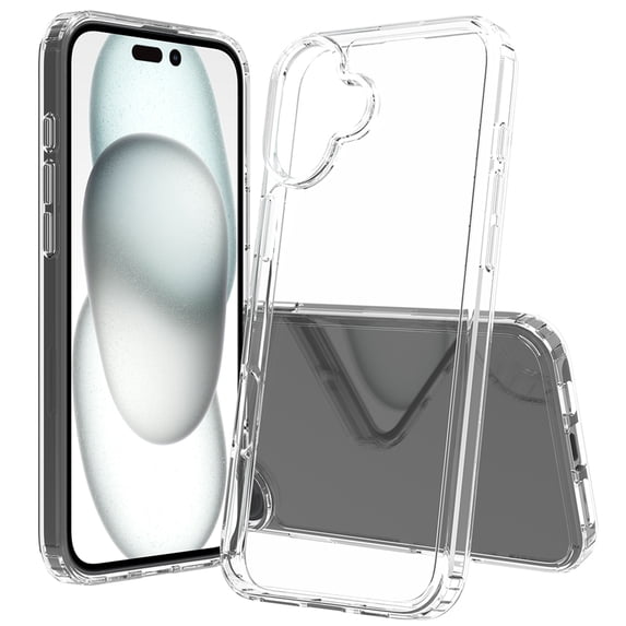 for iPhone 16 Case, Luxury Clear Ultra Slim Anti-Scratch Shockproof Non-Yellowing Acrylic Hard Back Protective Lightiweght Phone Case Cover Fit for iPhone 16 - Clear