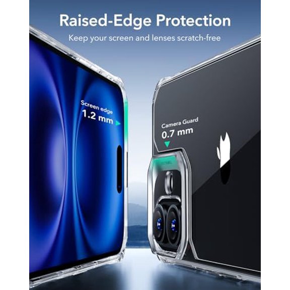 for iPhone 16 Case, Military-Grade Protection with Shock-Absorbing Corners, Scratch-Resistant and Anti-Yellowing Acrylic Back, Slim Protective Phone Case, Air-Armor Series, Clear