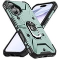 thumbnail image 1 of For iPhone 16 Case Rugged, With Grip Ring Holder Rotating Kickstand Easy to Hand Compatile with Car Mount Anti-Scratch Heavy Duty Protective Phone Case for Apple iPhone 16, Darkgreen, 1 of 8
