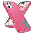 thumbnail image 1 of For iPhone 16 Case With Screen Protector(2pcs) Military Grade Dual Layer Shockproof Phone Case Build With Kickstand Dustproof Drop Proof Protective Cover for iPhone 16 6.3"(Pink/Blue), 1 of 8