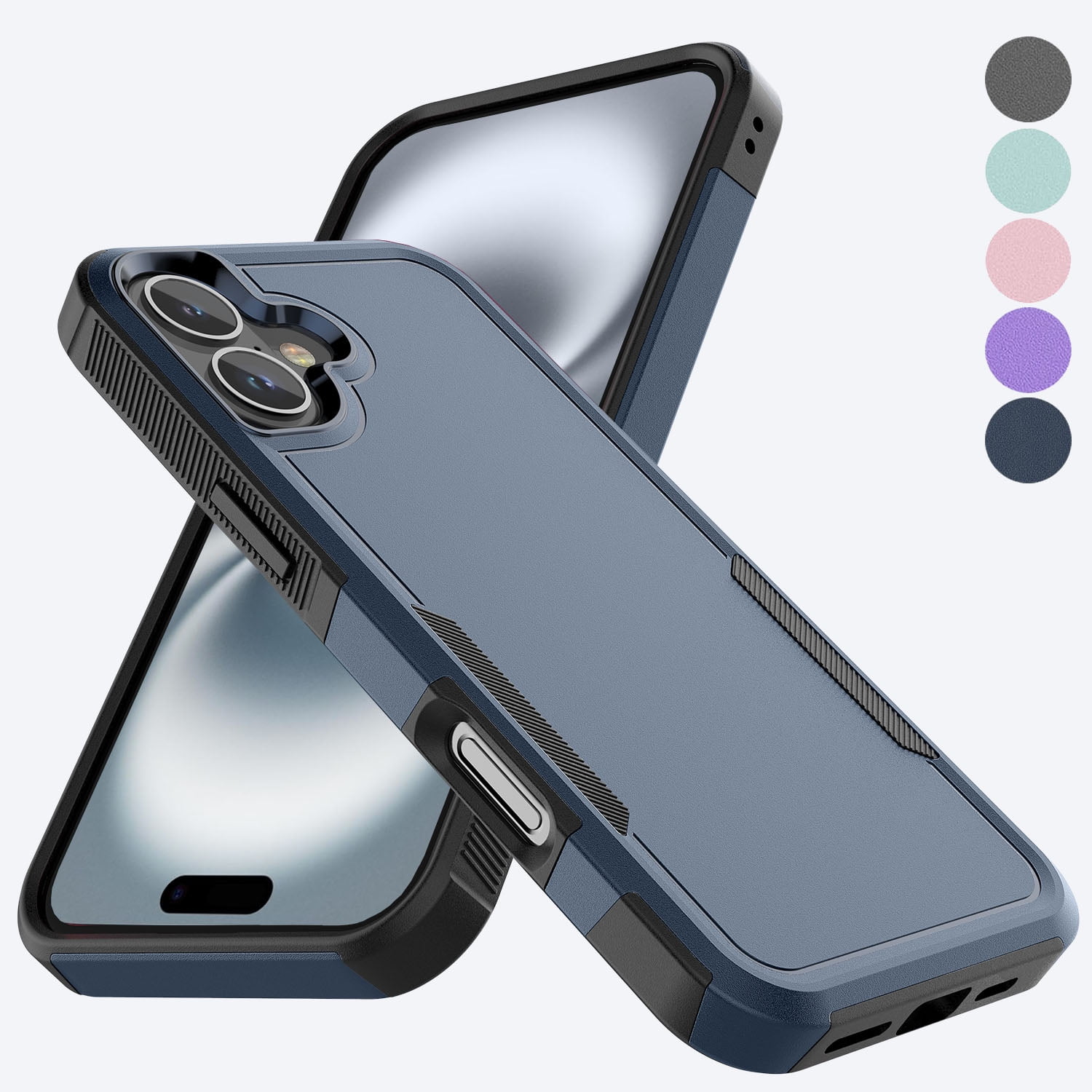 For iPhone 16 Case, Shockproof Phone Case for Apple iPhone 16 6.1", Tekcoo Military Grade Protection Heavy Duty Cute Bumper Dual Layer Rugged Sturdy Durable Cover - Mint