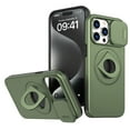 thumbnail image 1 of for iPhone 16 Case with Sliding Camera Cover, Compatible with MagSafe Built-in 360° Rotatable Invisible Kickstand Military Grade Shockproof Protective Magnetic Phone Case, Olivegreen, 1 of 6