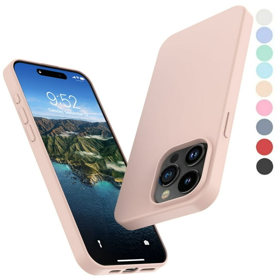 iPhone 16 Case, Takfox For iPhone 16 6.1" Basic Case [Frosted] Shockproof Case Liquid Silicone Gel Rubber Soft TPU Anti-slip Bumper Thin Matte Slim Phone Case Covers For iPhone 16,Stand Pink