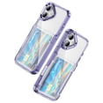 thumbnail image 1 of for iPhone 16 Case Wallet Clear, with Credit Card Holder ID Card Slot Drop Protection Shockproof Anti-Scratch Transparent Cover for Women Men for iPhone 16, Purple, 1 of 8