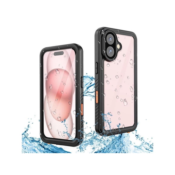 For iPhone 16 Case Waterproof, [Military Grade Shockproof][Glass Camera Protector & Built-in Screen Protector][IP68 Underwater][Dustproof][Dropproof] Phone Cover