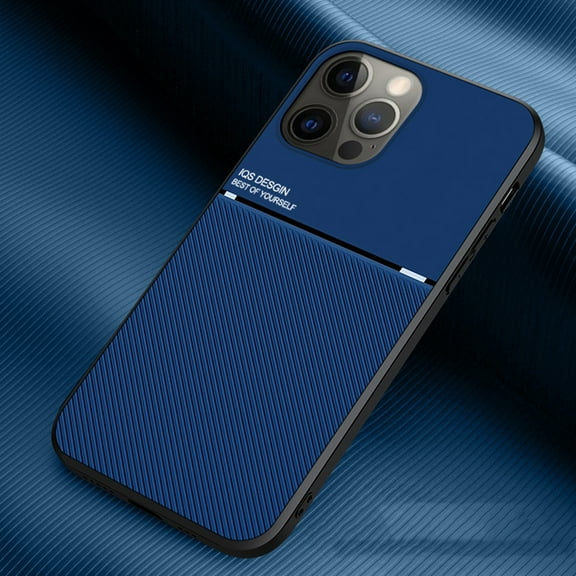 for iPhone 16 Case, iPhone 16 Cover, PU Leather Anti-Scratch Shockproof Soft TPU Rubber Magnetic Luxury Hybrid Business Back Case for iPhone 16 Phone, Blue