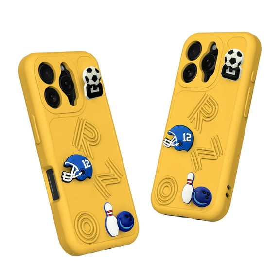 for iPhone 16 Cute Cartoon Case, Women Girls Boys Kids 3D Cartoon Pattern Cover Soft TPU Silicone Flexible Shockproof Anti-Scratch Protective Phone Cover for iPhone 16, Yellow