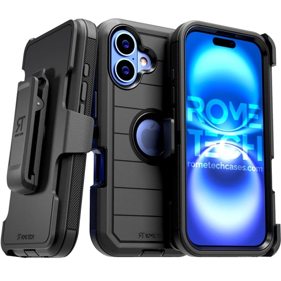 iPhone 16 Holster & Kickstand Case - Black