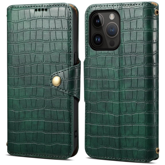 for iPhone 16 Leather Phone Case Wallet Luxury Classic Crocodile Check Pattern Folio Flip Magneitc Cover, with ID Credit Card Holder Coin Cash Slot, Kickstand Support