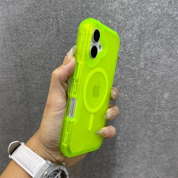 for iPhone 16 Magnetic Case, [Military Grade Drop Protection] Fashionable Color Triple-Layers Shockproof Protective Rugged Phone Cover Support Wireless Charging for iPhone 16, Green