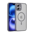 thumbnail image 1 of for iPhone 16 Magnetic Phone Case, Flexible TPU Bumper Hard Translucent Back Slim Protective Case with Touchscreen Button Mag-Safe Charging Support for iPhone 16 Cover, Gray, 1 of 9