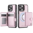 thumbnail image 1 of For iPhone 16 Phone Case,2-in-1 Magnetic Removable Card Holder,Compatible With Mag-Safe,PU Leather + TPU + PC Hybrid Shockproof Anti-fall Protection,Durable Phone Case,Pink, 1 of 10