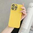 thumbnail image 1 of For iPhone 16 Phone Case,Anti-fingerprint Matte Skin Feel,Built-in Lens Protector,Ultra Slim Shockproof Anti-fall Drop Protection,Rugged Thin Fit Drop Proof Durable Phone Case,Yellow, 1 of 9