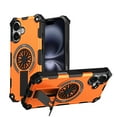 thumbnail image 1 of for iPhone 16 Phone Case, [Built-in Strong Magnet] [Built-in Invisible Stand] [Heavy Duty Drop Protection] Shockproof Rugged Protective Magnetic Cover, for iPhone 16, Orange, 1 of 7
