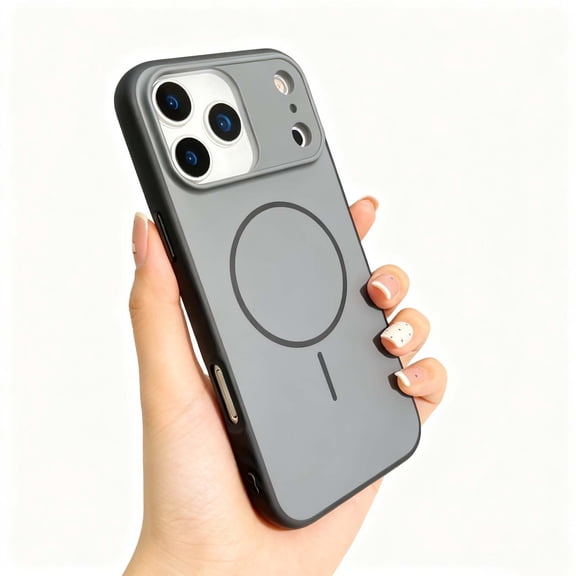 For iPhone 16 Phone Case,Compatible with Mag-Safe,Matte Shockproof Anti-Fingerprint Ultra Slim Anti-Scratch Anti-fall Drop Protection,Rugged Durable Thin Fit Phone Case Cover,Black