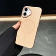 thumbnail image 1 of For iPhone 16 Phone Case [Compatible with Magsafe] [Minimalist Design] Ultra Slim Anti-Fingerprint Anti-Scratch Anti-fall Shockproof Protective Thin Fit Hard PC Rugged Phone Case,Desertgold, 1 of 9