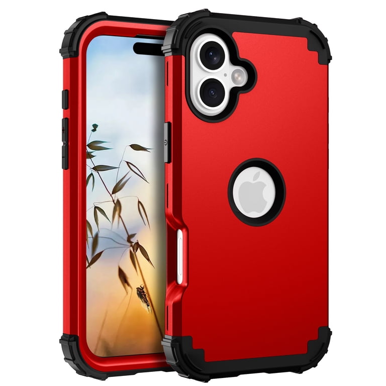 for iPhone 16 Plus Back Case, Phone Case Heavy Duty 2 in 1 Rugged