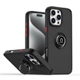 thumbnail image 1 of for iPhone 16 Plus Case with 360° Ring Holder, Shockproof Slim iPhone 16 Plus Phone Case with Kickstand [Magnet Support Car Mount] Women Men Non-Slip Protective Cover Case,Black & Red, 1 of 7