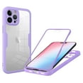 thumbnail image 1 of for iPhone 16 Plus Case with Built-in Screen Protector, Clear Shockproof Slim Full Body Protection Soft TPU Bumper Dual Layer Rugged Case Cover for iPhone 16 Plus, Purple, 1 of 8