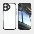 thumbnail image 1 of for iPhone 16 Plus Case Clear Slim, [Built in Lens Protector] [Non Yellowing] TPU Bumper Transparent Back Hard Shell Shockproof Thin for Men Women for iPhone 16 Plus, Black, 1 of 5
