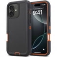 thumbnail image 1 of iPhone 16 Plus Case Cover 3 Layer Rugged / Heavy Duty / Shockproof 6.7" Orange, 1 of 5
